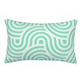 thumbnail image 1 of YFYANG Super Soft Rectangular Plush Cushion Cover (Without Pillow Insert), Green Line Art Comfort and Non-Pilling Hidden Zip Bedroom Sofa Pillowcases, 16"x24", 1 of 9
