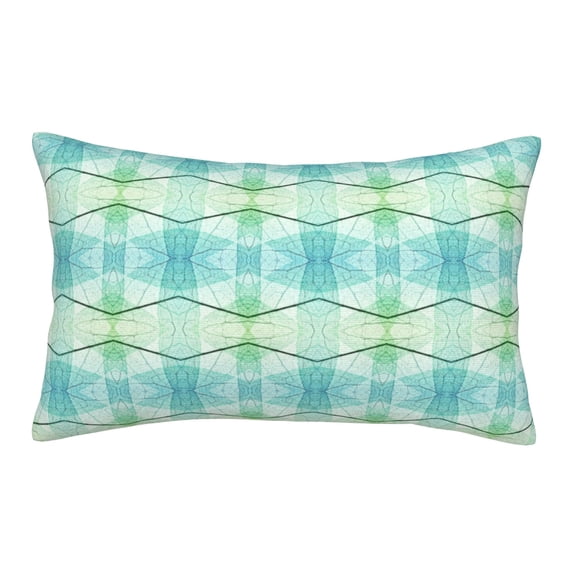YFYANG Super Soft Rectangular Plush Cushion Cover (Without Pillow Insert), Green Stripe Art Comfort and Non-Pilling Hidden Zip Bedroom Sofa Pillowcases, 16"x24"