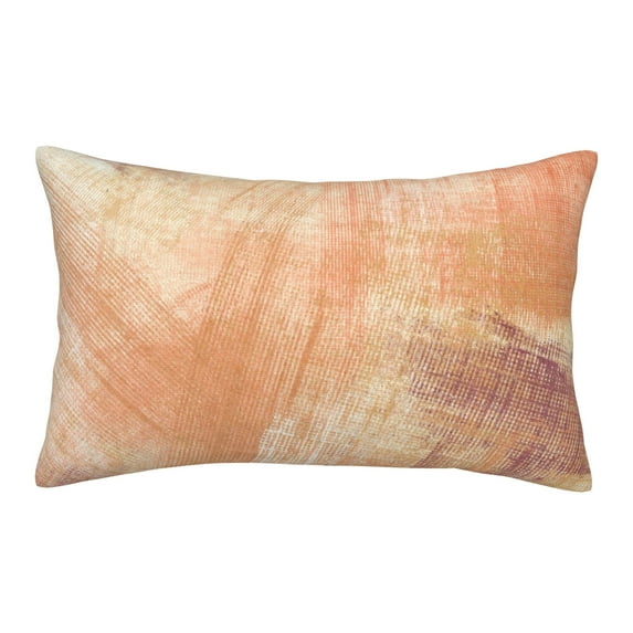 YFYANG Super Soft Rectangular Plush Cushion Cover (Without Pillow Insert), Orange Vintage Texture Comfort and Non-Pilling Hidden Zip Bedroom Sofa Pillowcases, 14"x20"