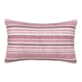 thumbnail image 1 of YFYANG Super Soft Rectangular Plush Cushion Cover (Without Pillow Insert), Pink Vintage Stripes Comfort and Non-Pilling Hidden Zip Bedroom Sofa Pillowcases, 20"x30", 1 of 9
