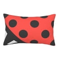 thumbnail image 1 of YFYANG Super Soft Rectangular Plush Cushion Cover (Without Pillow Insert), Red Abstract Ladybird Comfort and Non-Pilling Hidden Zip Bedroom Sofa Pillowcases, 20"x30", 1 of 9