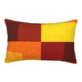 thumbnail image 1 of YFYANG Super Soft Rectangular Plush Cushion Cover (Without Pillow Insert), Red Rectangular Art Comfort and Non-Pilling Hidden Zip Bedroom Sofa Pillowcases, 14"x20", 1 of 9