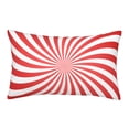 thumbnail image 1 of YFYANG Super Soft Rectangular Plush Cushion Cover (Without Pillow Insert), Red Spiral Vortex Comfort and Non-Pilling Hidden Zip Bedroom Sofa Pillowcases, 14"x20", 1 of 9