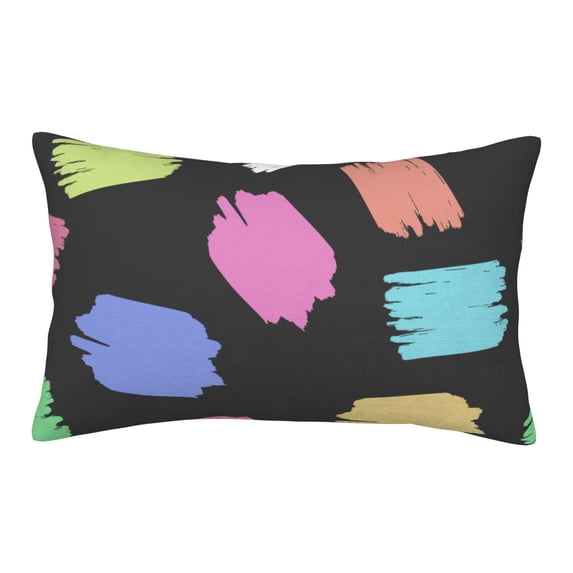 YFYANG Super Soft Rectangular Plush Cushion Cover (Without Pillow Insert), Simple Watercolor Art Comfort and Non-Pilling Hidden Zip Bedroom Sofa Pillowcases, 20"x30"