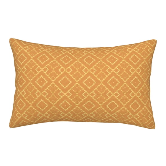 YFYANG Super Soft Rectangular Plush Cushion Cover (Without Pillow Insert), Yellow Abstract Geometry Comfort and Non-Pilling Hidden Zip Bedroom Sofa Pillowcases, 16"x24"