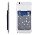 thumbnail image 1 of YFYANG Universal Adhesive Cell Phone Card Holder, Gray Star Pattern Leather Cell Phone Wallet Sticker, 1 of 6