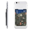 thumbnail image 1 of YFYANG Universal Adhesive Cell Phone Card Holder, Green Bohemian Abstract Geometric Leather Cell Phone Wallet Sticker, 1 of 6