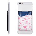 thumbnail image 1 of YFYANG Universal Adhesive Cell Phone Card Holder, Pink Watercolor Heart Pattern Leather Cell Phone Wallet Sticker, 1 of 6