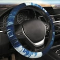 thumbnail image 1 of YFYANG Universal Elastic Abstract Blue Ink Texture Car Steering Wheel Cover, Non-Slip Sweat Absorbent, 1 of 8