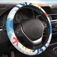 thumbnail image 1 of YFYANG Universal Elastic Blue Watercolor Abstract Texture Car Steering Wheel Cover, Non-Slip Sweat Absorbent, 1 of 8