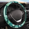 thumbnail image 1 of YFYANG Universal Elastic Green Abstract Watercolor Geometric Car Steering Wheel Cover, Non-Slip Sweat Absorbent, 1 of 8