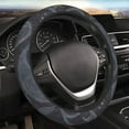 thumbnail image 1 of YFYANG Universal Elastic Grey Paisley Pattern Car Steering Wheel Cover, Non-Slip Sweat Absorbent, 1 of 8