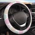 thumbnail image 1 of YFYANG Universal Elastic Pastel Lovely Hexagonal Pattern Car Steering Wheel Cover, Non-Slip Sweat Absorbent, 1 of 8