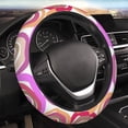 thumbnail image 1 of YFYANG Universal Elastic Retro Abstract Circle Pattern Car Steering Wheel Cover, Non-Slip Sweat Absorbent, 1 of 8