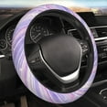 thumbnail image 1 of YFYANG Universal Elastic Watercolor Purple Stripes Car Steering Wheel Cover, Non-Slip Sweat Absorbent, 1 of 8