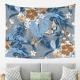 thumbnail image 1 of YFYANG Vintage Blue Tropical Flower Tapestry, Bedroom Dormitory Living Room Decoration Tapestrys Wall Hanging , 80 x 60 in, 1 of 8