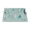 thumbnail image 1 of YFYANG Washable Heat-Resistant Placemats, 70% PVC/30% Polyester, Blue Star Geometric Art Kitchen Table Mat, 12" x 18" 1 Piece, 1 of 6