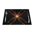 thumbnail image 1 of YFYANG Washable Heat-Resistant Placemats, 70% PVC/30% Polyester, Flame Art Patterns Kitchen Table Mat, 12" x 18" 4 Piece, 1 of 6