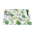 thumbnail image 1 of YFYANG Washable Heat-Resistant Placemats, 70% PVC/30% Polyester, Green Leaf Texture Pattern Kitchen Table Mat, 12" x 18" 1 Piece, 1 of 6