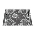thumbnail image 1 of YFYANG Washable Heat-Resistant Placemats, 70% PVC/30% Polyester, Grey Floral Pattern Kitchen Table Mat, 12" x 18" 1 Piece, 1 of 6
