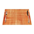 thumbnail image 1 of YFYANG Washable Heat-Resistant Placemats, 70% PVC/30% Polyester, Watercolor Orange Textured Kitchen Table Mat, 12" x 18" 4 Piece, 1 of 6