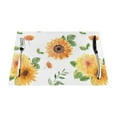 thumbnail image 1 of YFYANG Washable Heat-Resistant Placemats, 70% PVC/30% Polyester, Watercolor Sunflower Flower Kitchen Table Mat, 12" x 18" 1 Pcs, 1 of 6