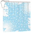 thumbnail image 1 of YFYANG Waterproof Bathroom Shower Curtain, Blue Floral Pattern Shower Curtain Set with Hooks, Home Bathroom Tub Decor - 72 "x72", Iron Hooks, 1 of 6