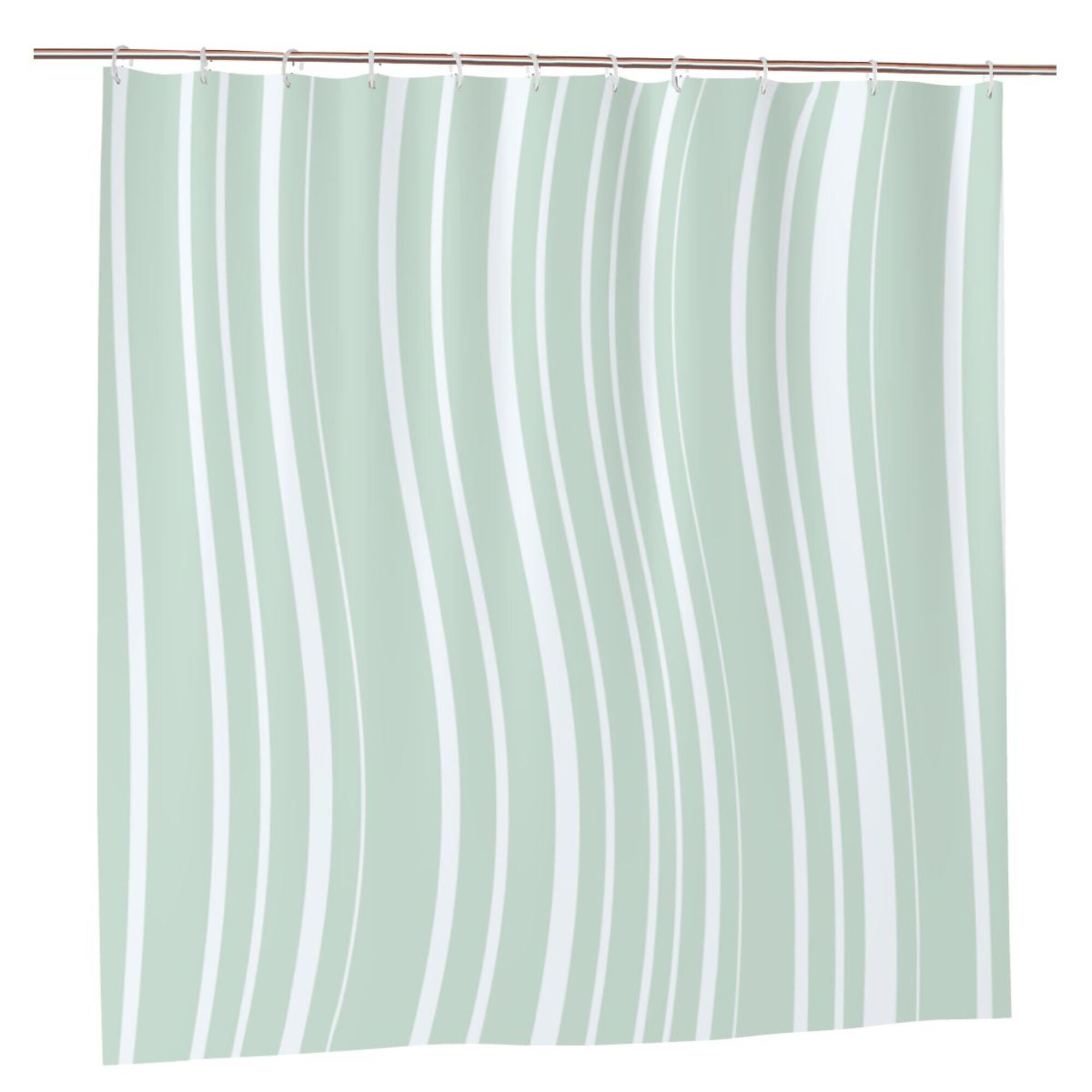 YFYANG Waterproof Bathroom Shower Curtain, Green Line Design Shower ...