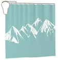 thumbnail image 1 of YFYANG Waterproof Bathroom Shower Curtain, Green Mountains Rocks Pattern Shower Curtain Set with Hooks, Home Bathroom Tub Decor - 72 "x72", Iron Hooks, 1 of 6