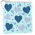 thumbnail image 1 of YFYANG Waterproof Bathroom Shower Curtain, Hearts Pattern Line Texture Shower Curtain Set with Hooks, Home Bathroom Tub Decor - 72 "x72", Iron Hooks, 1 of 6