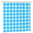 thumbnail image 1 of YFYANG Waterproof Bathroom Shower Curtain, Light Blue Plaid Pattern Shower Curtain Set with Hooks, Home Bathroom Tub Decor - 72 "x72", Plastic Hooks, 1 of 6