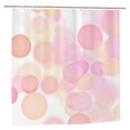 thumbnail image 1 of YFYANG Waterproof Bathroom Shower Curtain, Pink Circle Pattern Shower Curtain Set with Hooks, Home Bathroom Tub Decor - 72 "x72", Plastic Hooks, 1 of 6