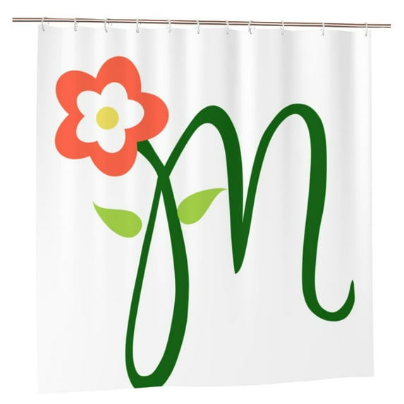 YFYANG Waterproof Bathroom Shower Curtain, Red Flower Art Shower Curtain Set with Hooks, Home Bathroom Tub Decor - 72 "x72", Plastic Hooks