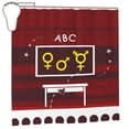 thumbnail image 1 of YFYANG Waterproof Bathroom Shower Curtain, Vintage Chalkboards Graffiti Shower Curtain Set with Hooks, Home Bathroom Tub Decor - 72 "x72", Iron Hooks, 1 of 6