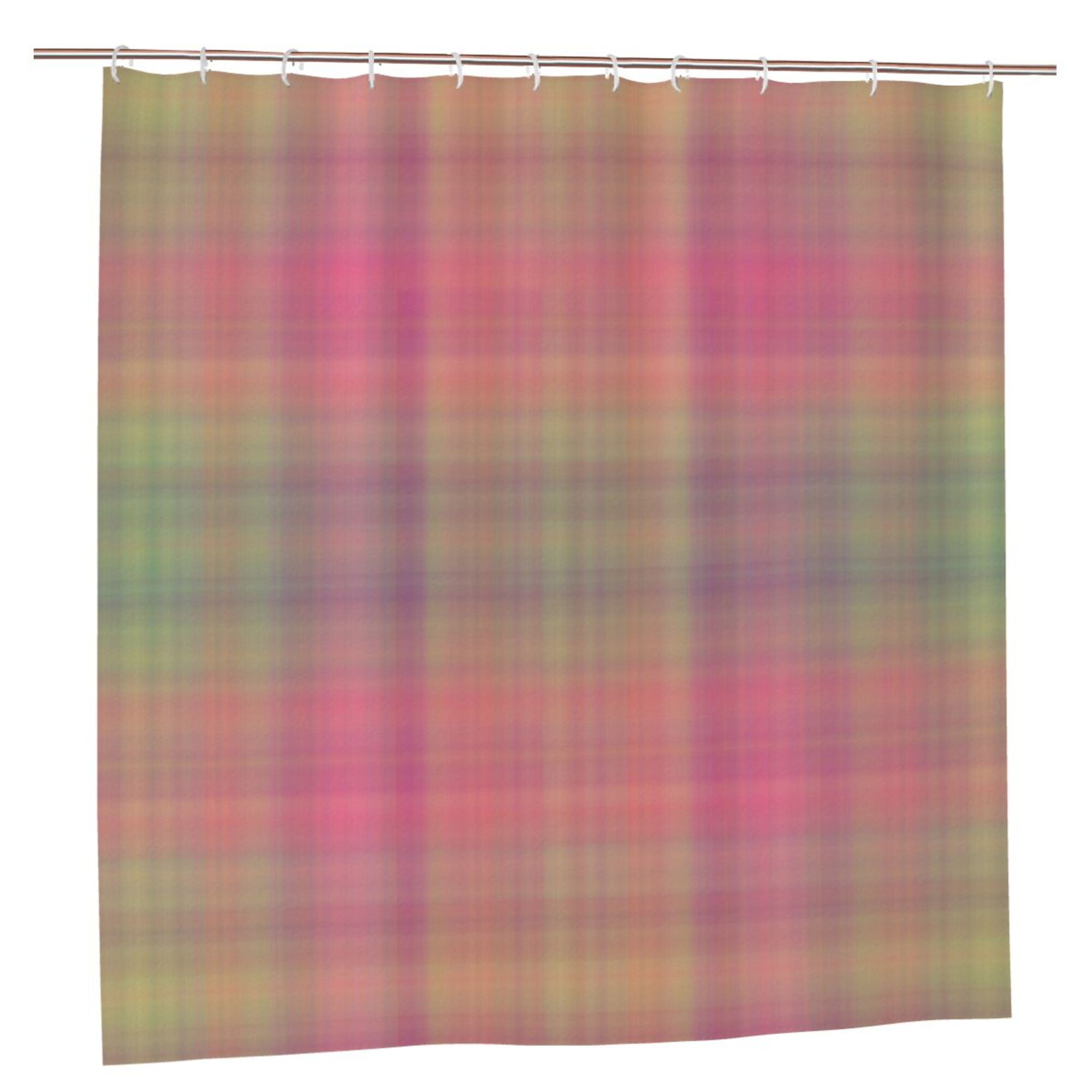 Yfyang Waterproof Bathroom Shower Curtain Watercolor Abstract Plaid