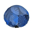 thumbnail image 1 of YFYANG Women's Double Waterproof Shower Cap, Blue Line Circle Reusable Hair Cap for All Hair Styles and Head Sizes, 1 of 9