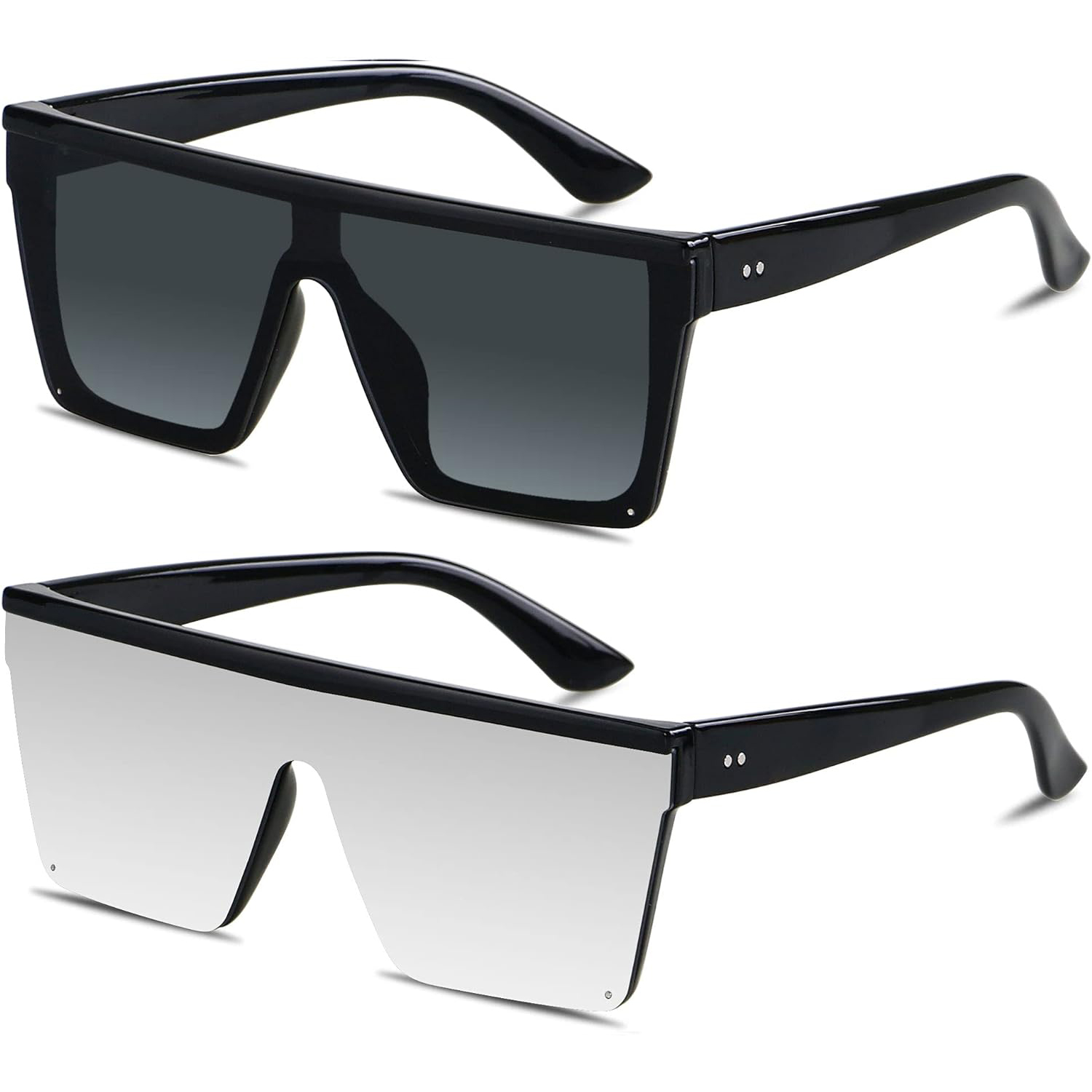 YFYTRE Square Oversized Sunglasses for Women Men Big Flat Top Fashion ...