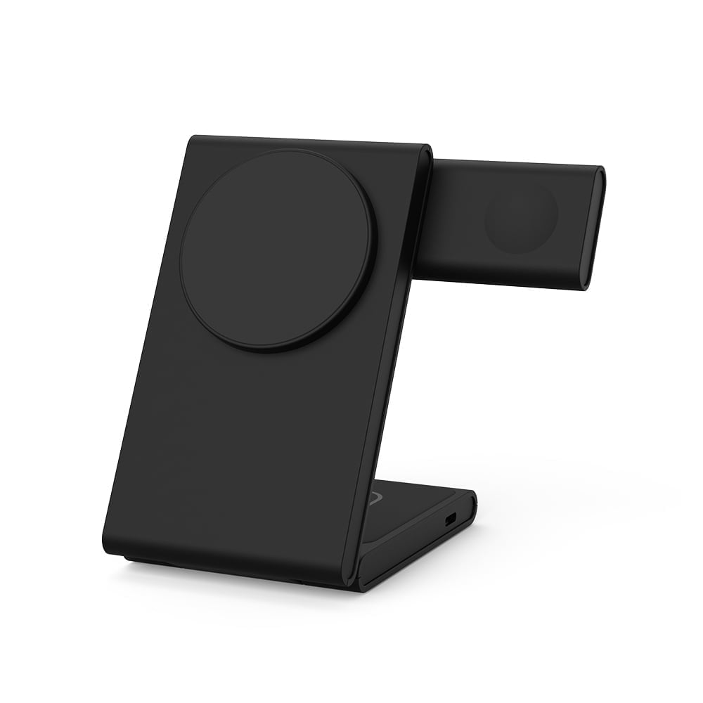 YFZN M5 3 in 1 Wireless Charging Station for Multiple Devices, Fast Foldable Portable Travel Stand for iPhone 16/15/14/13/12/Series, Magnetic Charger for Apple Watch 10/Ultra 2/AirPods (all)