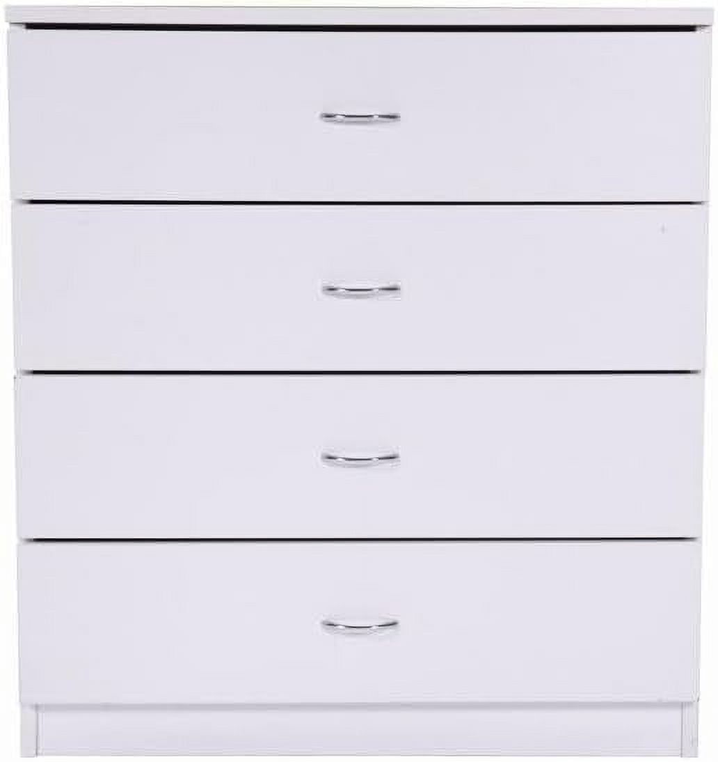 YFbiubiulife MDF Wood Simple 4Drawer Dresser Black