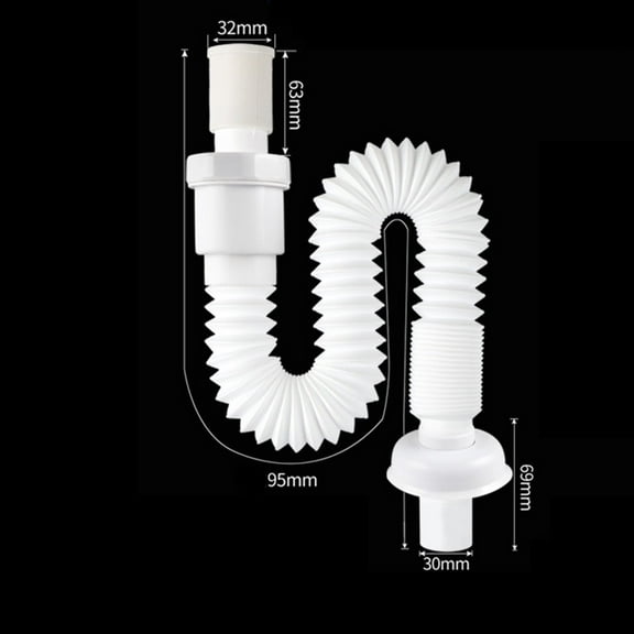 YFind Basin Drain Pipe Kitchen Sink Drain Pipe Wash Basin Retractable Deodorizing Filter Drainage Bathroom Sink Strainer Drain Pipe,white