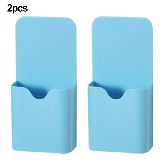 YFind Plastic Magnetic Pen Holder Erase Marker Storage Box Pencil Cup for Home office Classroom Whiteboard Fridge Refrigerator Locker,Blue