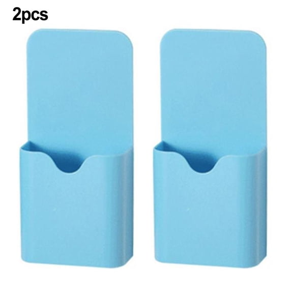 YFind Plastic Magnetic Pen Holder Erase Marker Storage Box Pencil Cup for Home office Classroom Whiteboard Fridge Refrigerator Locker,Blue