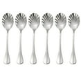 thumbnail image 1 of YFind Shell-shaped Stainless Steel Long Handle Spoon Restaurant Dessert Spoon,silver, 1 of 10