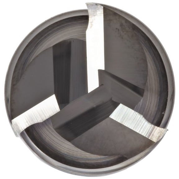 YG-1 E5980 Carbide Square Nose End Mill, Uncoated (Bright) Finish, Finishing Cut, Non-Center Cutting, 45 Deg Helix, 3 Flutes, 2.5" Overall Length, 0.5" Cutting Diameter, 0.5" Shank