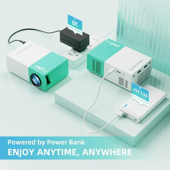 YG300Plus Projector with 5.4, Portable LED Video Projector for Home Theater Outdoor Movies