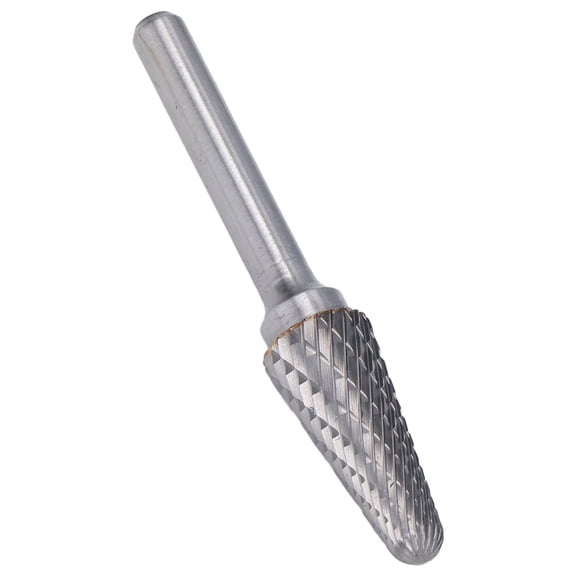 YG8 Carbide Burrs 6mm Shank Double Cut Conical Grinding Bit for Metal Wood Jewelry Deburring