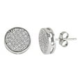 thumbnail image 1 of YGI Group SSE100 Sterling Silver 3x3 Micropave Stud Earring - White, 1 of 1