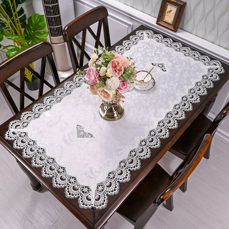 YGUII Jacquard Macrame Lace Table Runner Rectangular Tablecloth Doilies ...