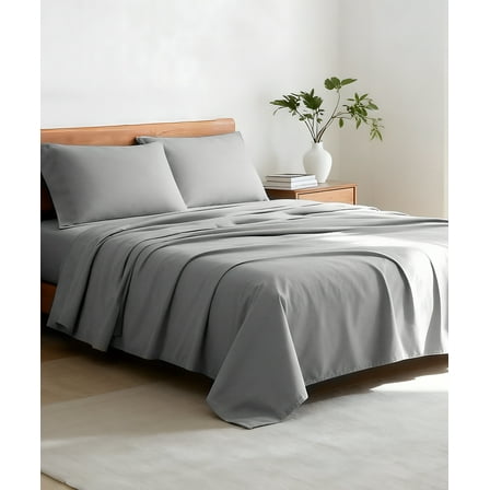 YGXNEWER Full Size 4 Piece Sheet Set, Comfy Breathable Cooling Bed Sheets Set, Hotel Luxury Bedding, Deep Pockets, Ultra-Soft, Wrinkle Free, Grey