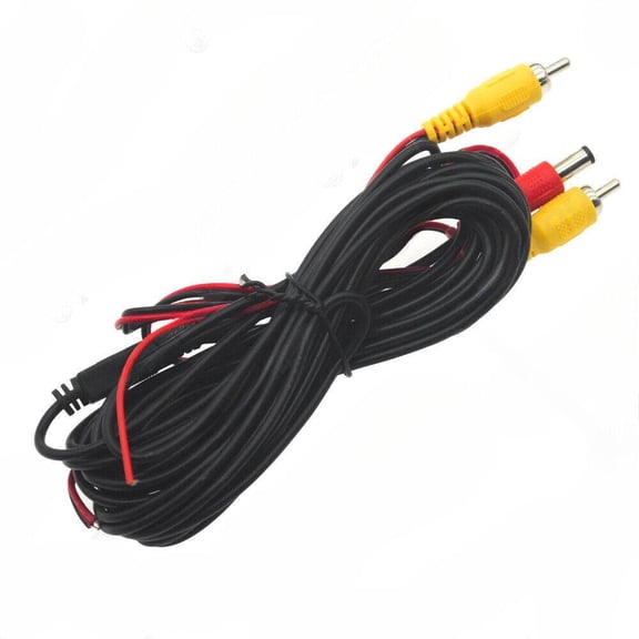 Car Universal AV interface reversing video cable 6-meter 2-in-1 reversing video cable, power cable integrated cable, RCA adapter cable